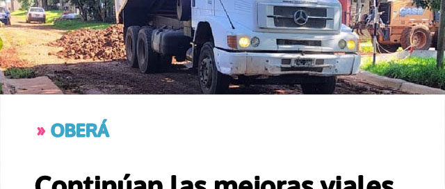 Continúan las mejoras viales en distintos barrios