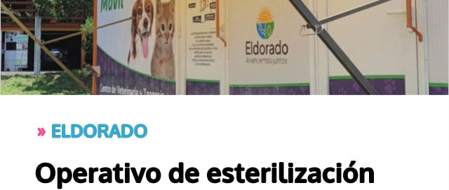 Operativo de esterilización de mascotas con el Quirófano Veterinario Móvil en barrio Elena 3