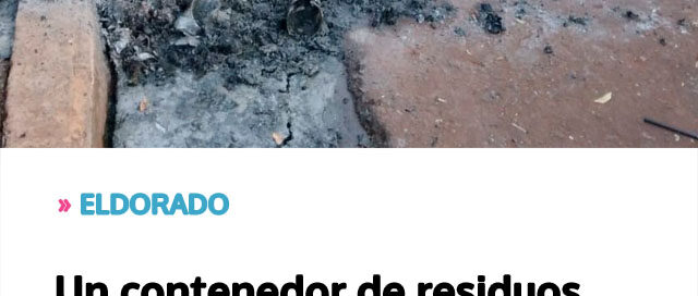 Un contenedor de residuos fue incendiado y generó preocupación por el cuidado de los espacios públicos