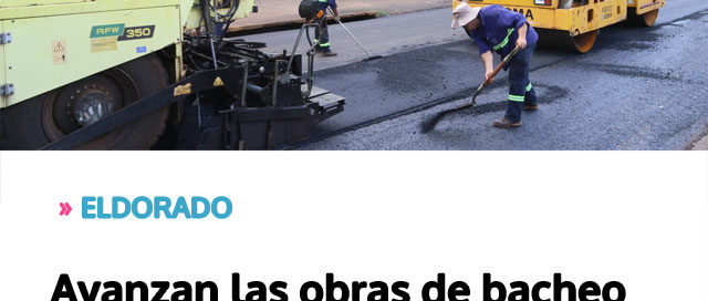 Avanzan las obras de bacheo profundo en la avenida San Martín para mejorar la seguridad vial