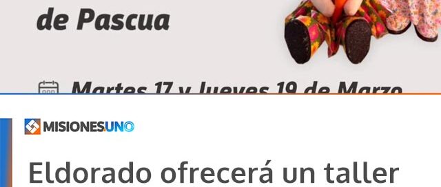Eldorado ofrecerá un taller gratuito para aprender a confeccionar un conejo de Pascua en tela