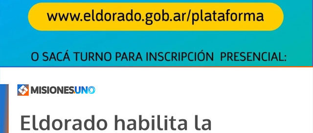 Eldorado habilita la inscripción de vehículos para transporte por plataformas digitales