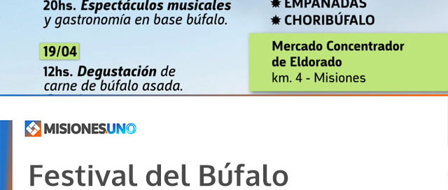 Festival del Búfalo Misionero: dos jornadas con gastronomía, espectáculos y degustaciones en Eldorado