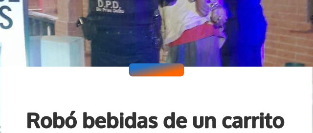 Robó bebidas de un carrito en la Costanera de Eldorado y cayó por las cámaras de seguridad